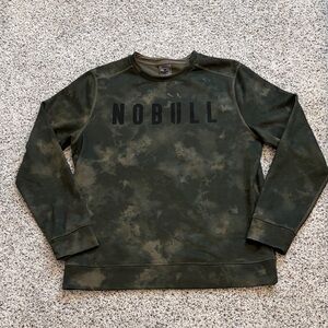 NOBULL Men's tie dye Green Sweatshirt, size large